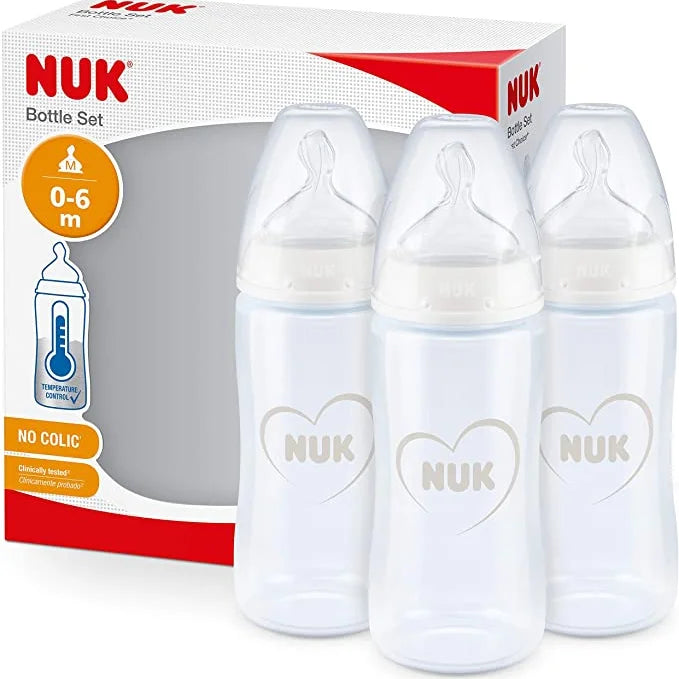 NUK First Choice+ Baby Bottles Set x3 - 300ml
