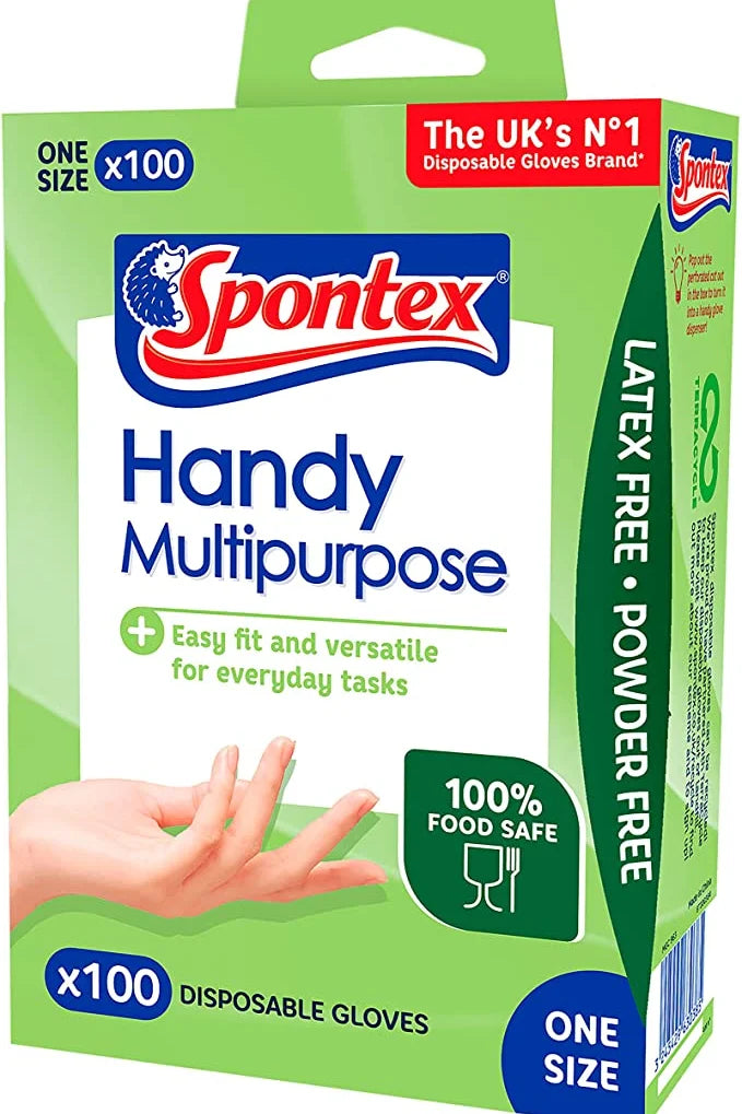 Spontex Multi-Purpose Disposable Gloves - 100 pack