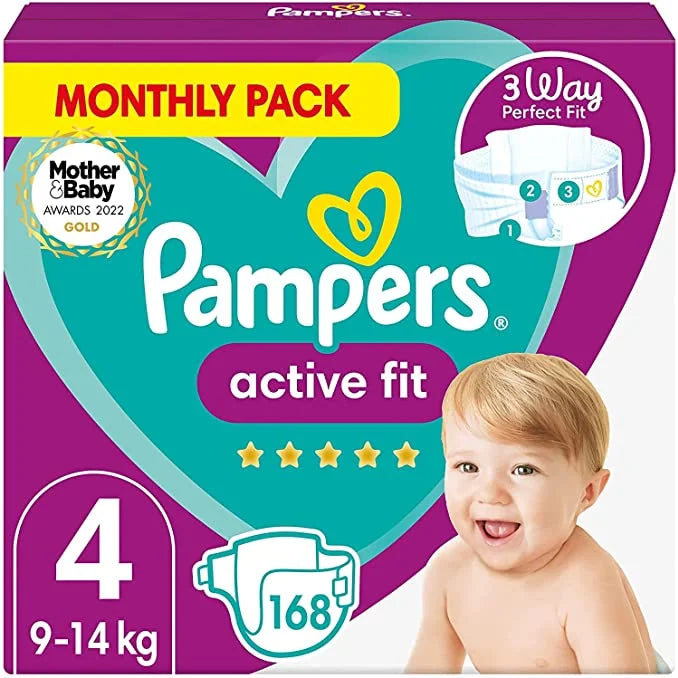 Pampers Baby Nappies Size 4 (9-14kg/20-31Lb)